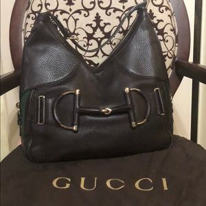 Leather GUCCI hobo bag